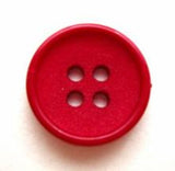 B8247 17mm Deep Red Matt Centre, Gloss Rim Nylon 4 Hole Button
