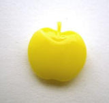 B14259 15mm Lemon Apple Shaped Novelty Gloss Shank Button - Ribbonmoon
