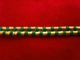 RUSSBRAID30 4mm Bottle Green and Metallic Gold Russia Braid - Ribbonmoon