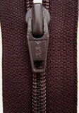 Z4109 YKK 18cm Congo Brown Nylon No.5 Closed End Zip - Ribbonmoon