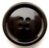 B12143 22mm Very Dark Brown High Gloss 4 Hole Button - Ribbonmoon