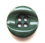 B10773 18mm English Forest Green Glossy Chunky 4 Hole Button - Ribbonmoon