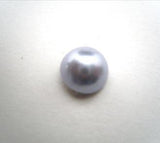 B16774 8mm Iced Blue Glass Half Ball Shank Button - Ribbonmoon
