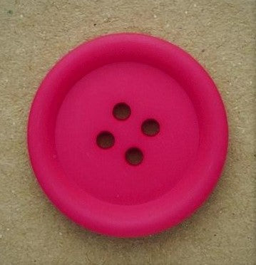 B18203 30mm Cerise Pink Matt Four Hole Coat Button