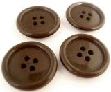 B11312 22mm Chocolate Brown Glossy 4 Hole Button
