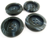 B8621 22mm Tonal Navy and Natural Faux Horn 4 Hole Button