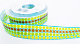 R0383 25mm Multi Colour-Spotty Striped Taffeta Ribbon by Berisfords
