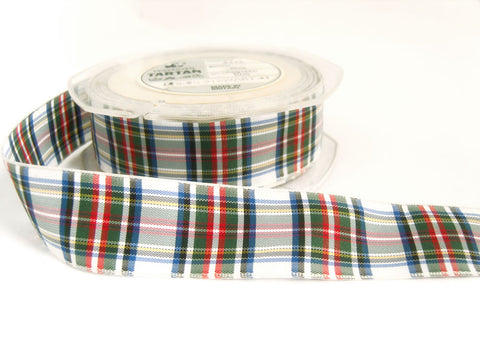 R0885 25mm Dress Stewart Polyester Tartan Ribbon