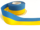 R2497 39mm Yellow and Blue Taffeta Ribbon, Sweden or Ukraine Flag