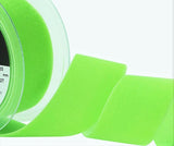 R2682 50mm Apple Green (Bright Lime) Nylon Velvet Ribbon by Berisfords