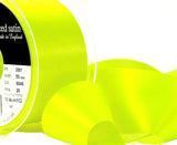 R3754 50mm Fluorescent Yellow Double Face Satin Ribbon, Berisfords
