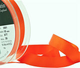 R3810 15mm Flame Orange Double Face Satin Ribbon by Berisfords