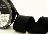 R3820 35mm Black Double Faced Satin Ribbon by Berisfords