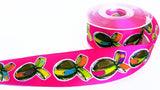 R4306 40mm Pink Based Easter Theme Printed Taffeta Ribbon, Berisfords