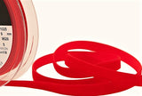 R5225 9mm Red Nylon Velvet Ribbon by Berisfords