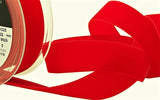 R5226 22mm Red Nylon Velvet Ribbon by Berisfords