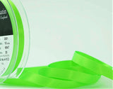 R5780 10mm Fluorescent Green Double Face Satin Ribbon by Berisfords