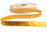 R7530 10mm Deep Gold Metallic Lurex Ribbon with Cream Borders