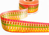 R7981 40mm Multi Colour-Spotty Striped Taffeta Ribbon by Berisfords