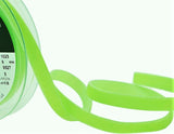 R8592 9mm Apple Green (Bright Lime) Nylon Velvet Ribbon by Berisfords