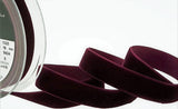 R8823 16mm Burgundy Nylon Velvet Ribbon by Berisfords