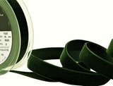 R8825 16mm Olive (Deepest Green) Nylon Velvet Ribbon by Berisfords