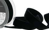 R8863 22mm Black Nylon Velvet Ribbon by Berisfords