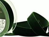 R8869 22mm Olive (Deepest Green) Nylon Velvet Ribbon by Berisfords