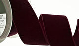 R8912 50mm Burgundy Nylon Velvet Ribbon by Berisfords