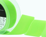 R8997 36mm Apple Green (Bright Lime) Nylon Velvet Ribbon by Berisfords