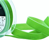 R9047 16mm Reseda (Lime Green) Nylon Velvet Ribbon by Berisfords