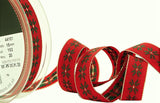 R9503 15mm Red-Green-Gold Crystal Metallic Edge Ribbon by Berisfords