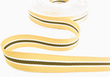 R9675 17mm Sand-Brown-White Striped Grosgrain Ribbon by Berisfords