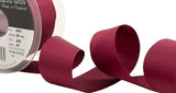R3660 35mm Burgundy Double Faced Satin Ribbon by Berisfords