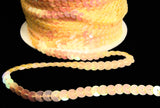 SQC63 6mm Peach-Pink Mother of Pearl Strung Sequins