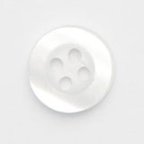 B11734 9mm White Pearlised Polyester 4 Hole Button