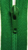 Z3423 Optilon 18cm Deep Green Nylon No.3 Closed End Zip, Cotton Fabric