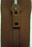 Z3514 YKK 56cm Coffee Brown Nylon No.3 Pin Lock Closed End Zip
