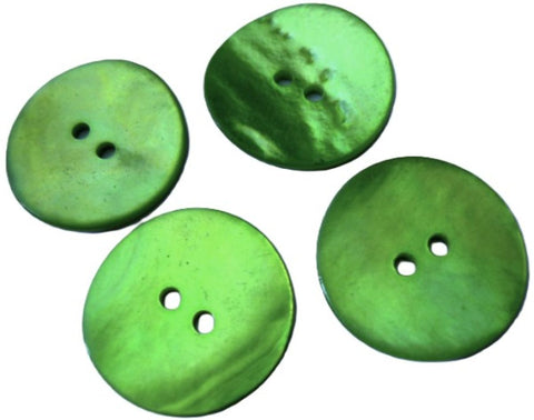 23mm Emerald Green Akoya Shell 2 Hole Button
