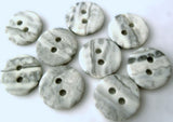 Matte Stone Effect 2 Hole Button 11mm mixed greys.