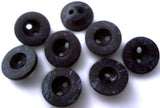 12mm deep navy soft‑sheen 2 hole button with tonal speckle and concave centre.