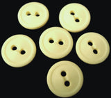 13mm primrose‑mist matte nylon 2 hole button with smooth rounded profile.