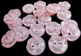 14mm Pink Dished Edge (Fruit Gum) Polyester 2 Hole Button