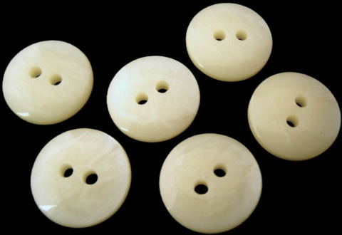 15mm tonal ivory cream polyester 2 hole buttons