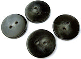 18mm Black & Grey High Gloss Polyester 2 Hole Button