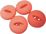 19mm Misty Coral Orange 2 Hole Polyester Fish Eye Button