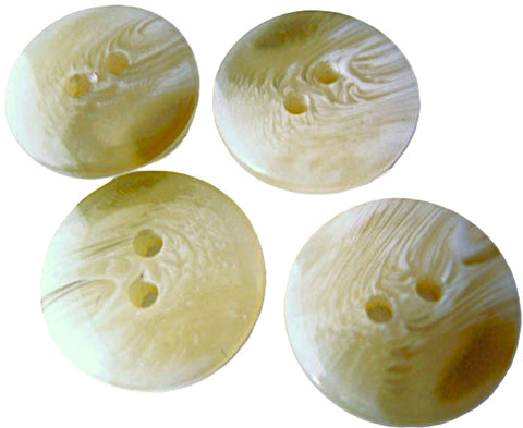 19mm Creams and Straw Gloss 2 Hole Button