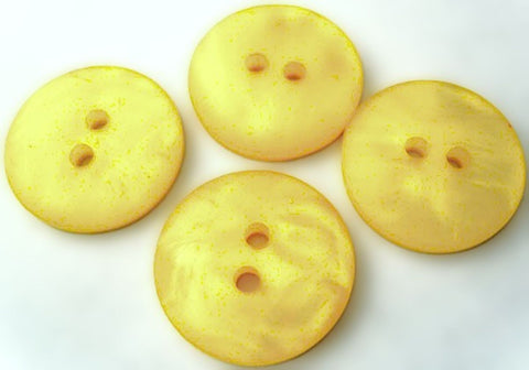 19mm Tonal Yellow Pearlised with a Subtle Iridescence 2 Hole Button