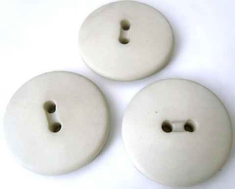 22mm Pale Grey Matte Nylon Lightly Domed 2 Hole Button