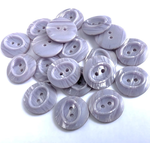 23mm Dusky Lupin Oval Centre Satin Sheen & Pearlised 2 Hole Button